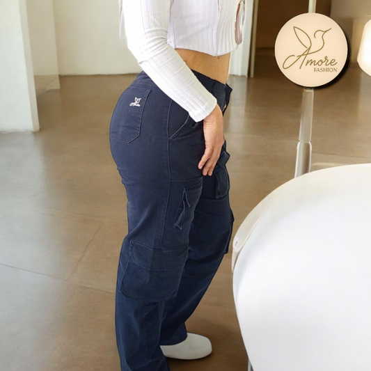 AF-062-Cargo Bolsillos Azul Oscuro