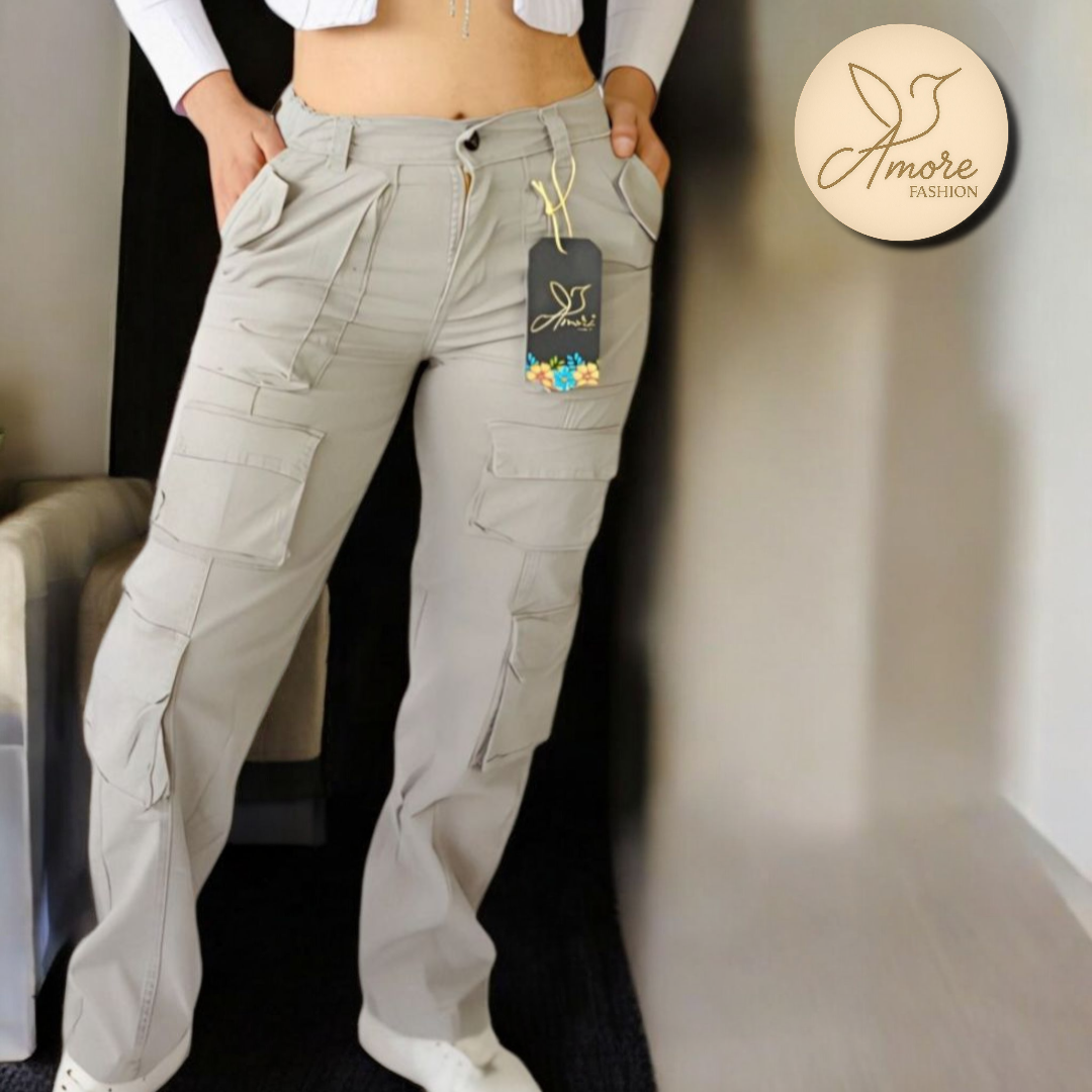 AF-062-Cargo Bolsillos Gris Claro