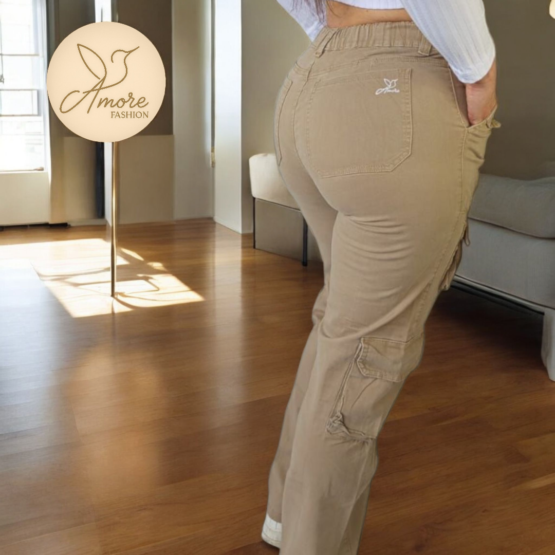 AF-062-Cargo Bolsillos Beige
