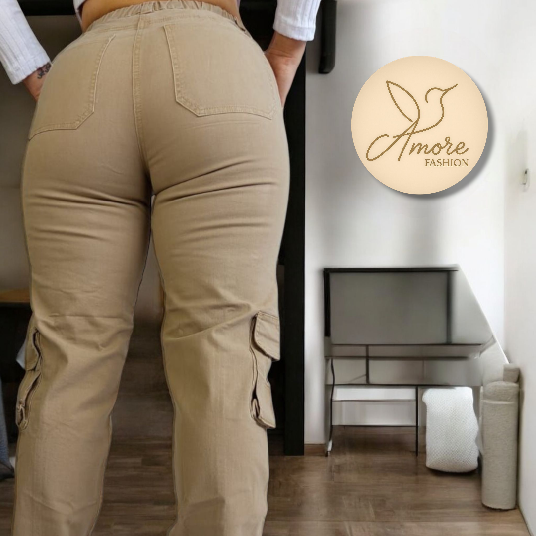 AF-062-Cargo Bolsillos Beige