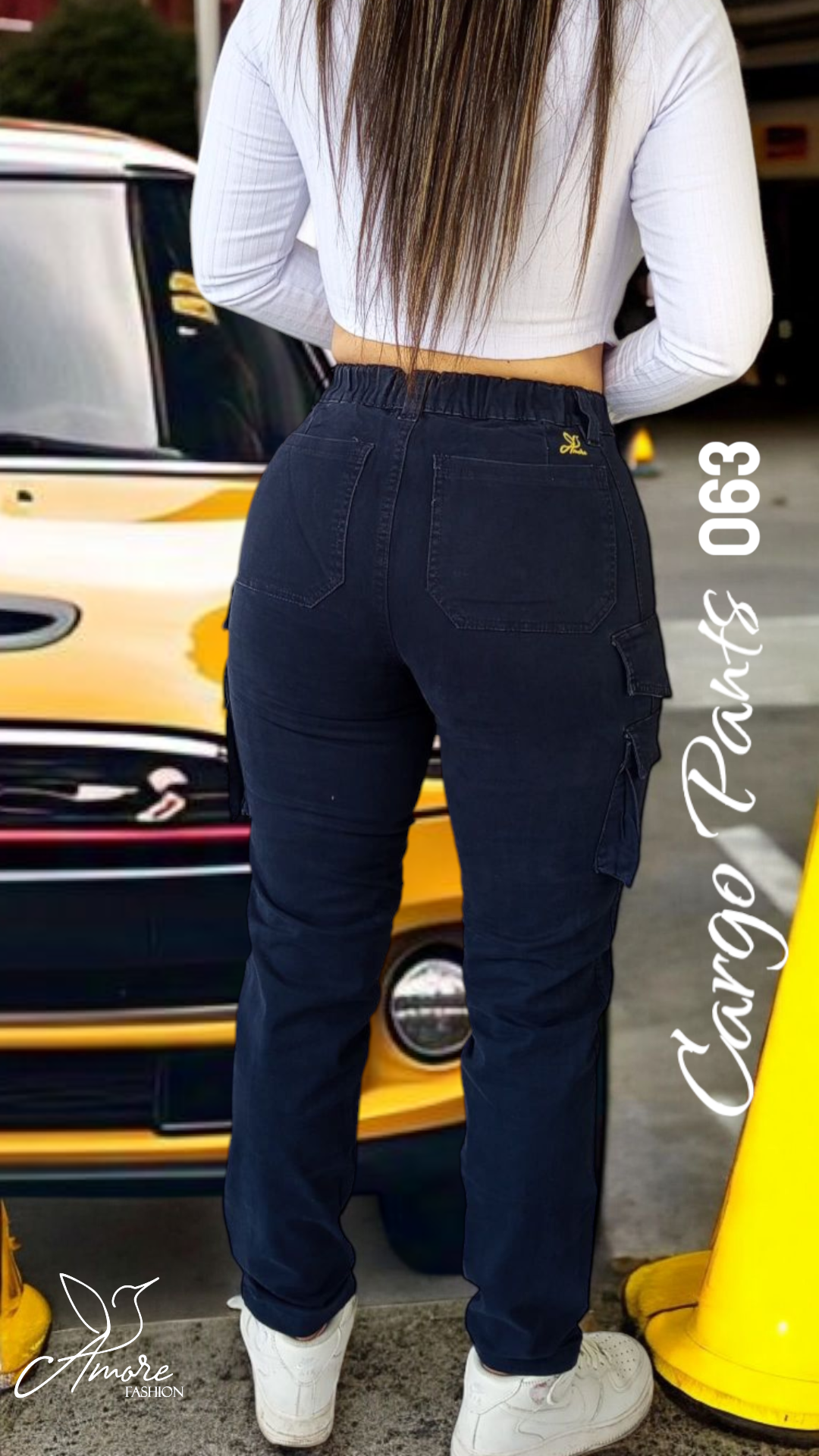 AF-063-Cargo Ajustado Azul Oscuro