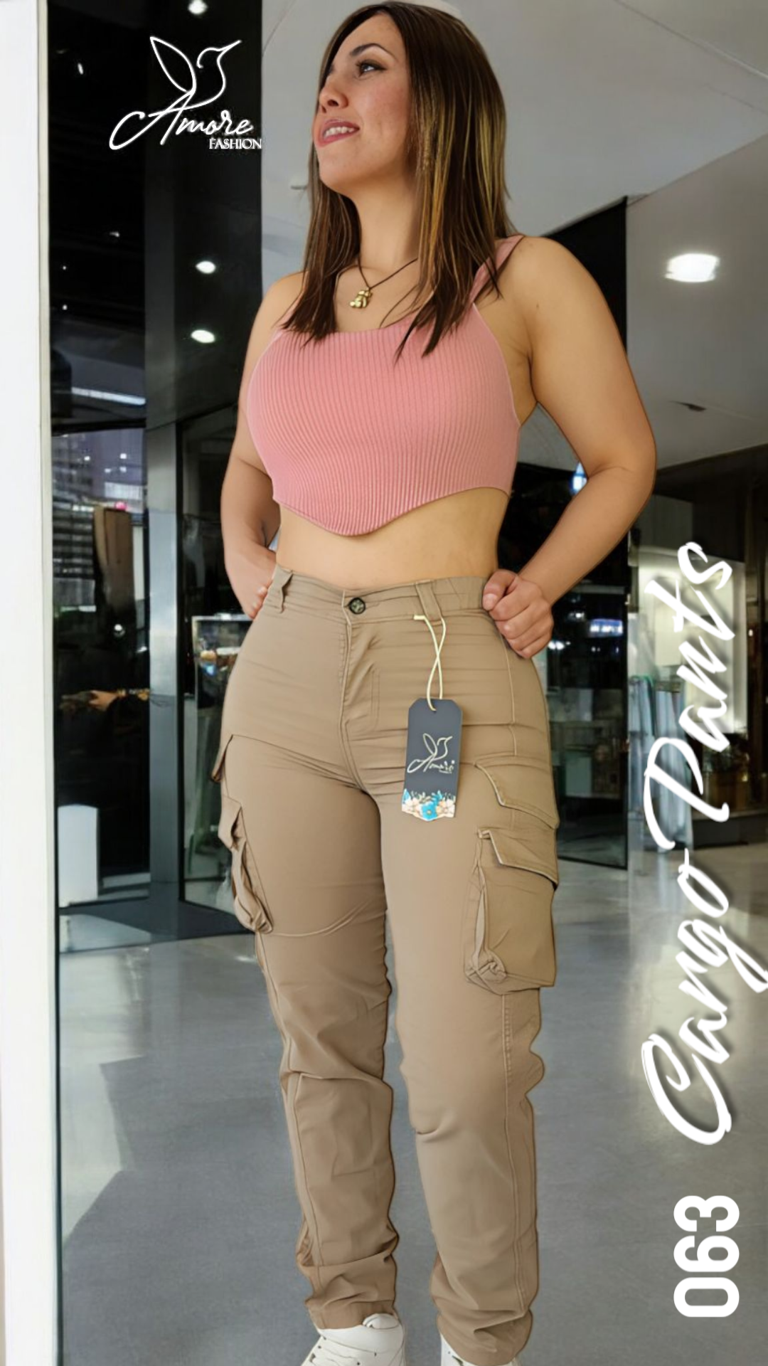 AF-063-Cargo Ajustado Beige