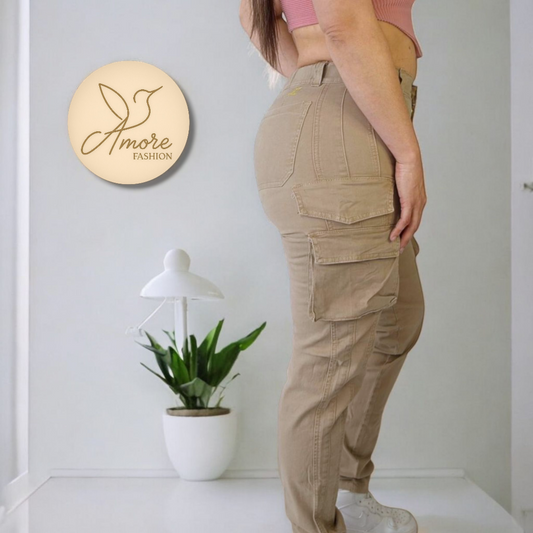 AF-063-Cargo Ajustado Beige