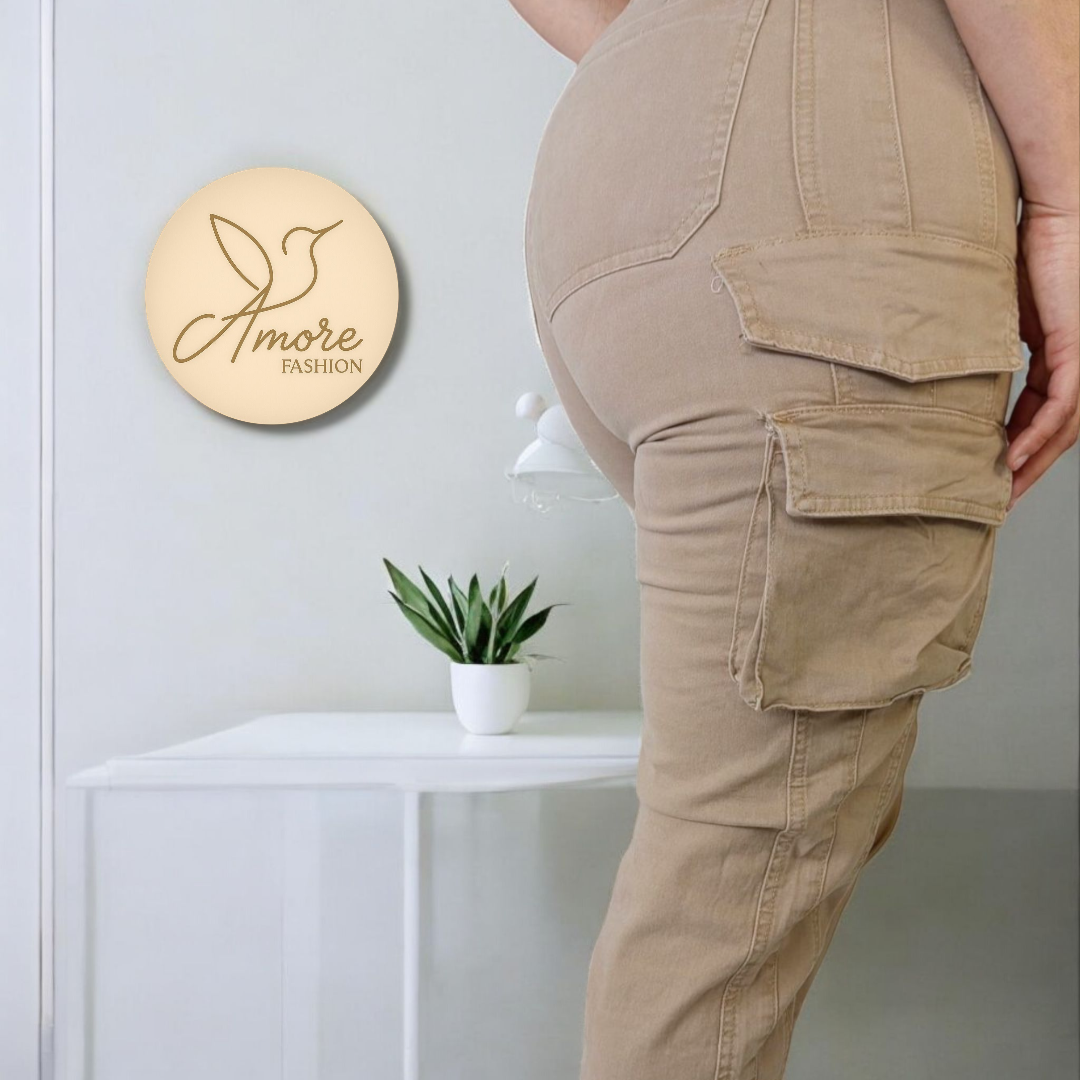 AF-063-Cargo Ajustado Beige