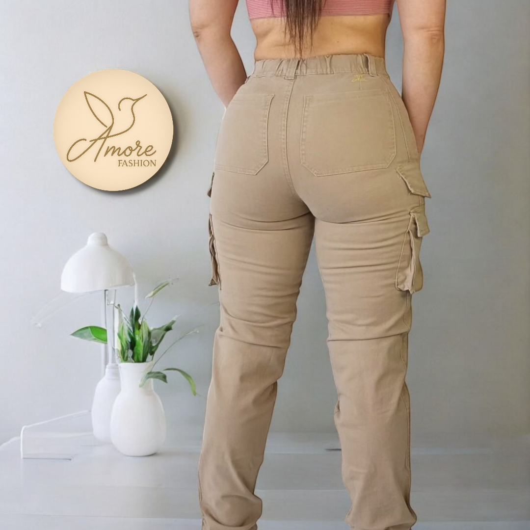 AF-063-Cargo Ajustado Beige