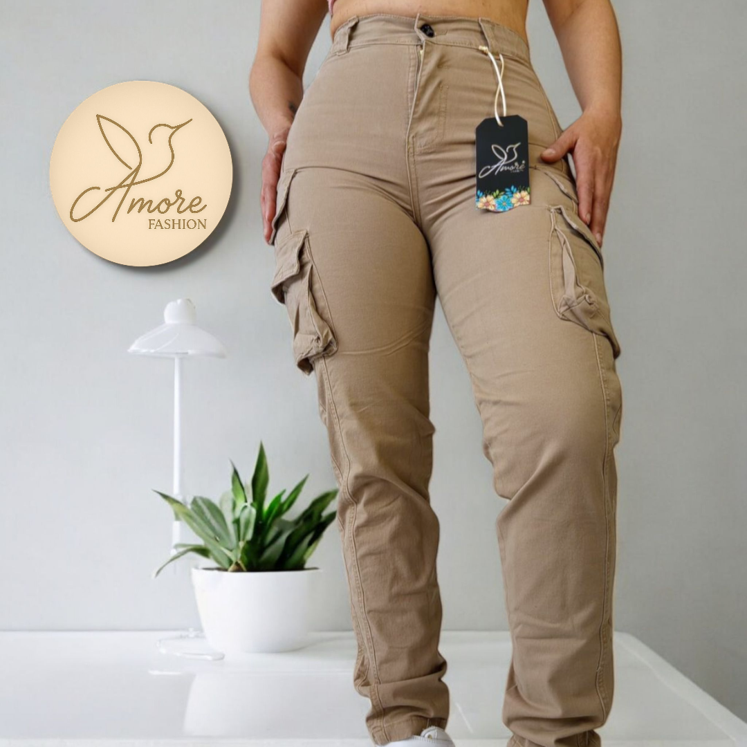 AF-063-Cargo Ajustado Beige