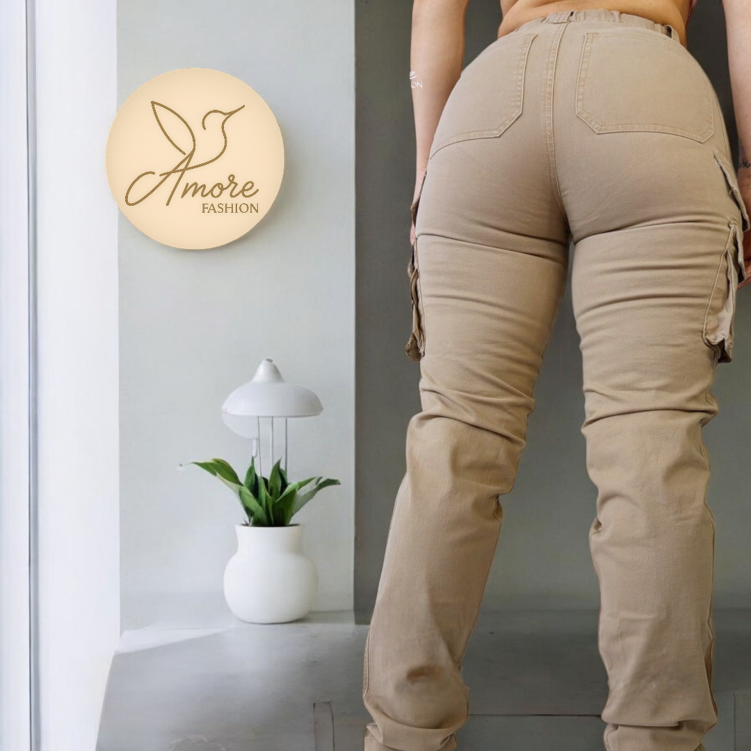 AF-063-Cargo Ajustado Beige
