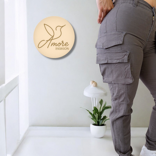 AF-063-Cargo Ajustado Gris Oscuro