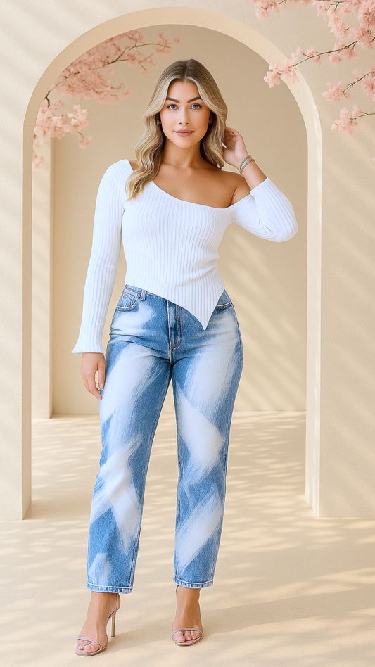 FP-005 Jean Dama *Slim Fit* Estampado