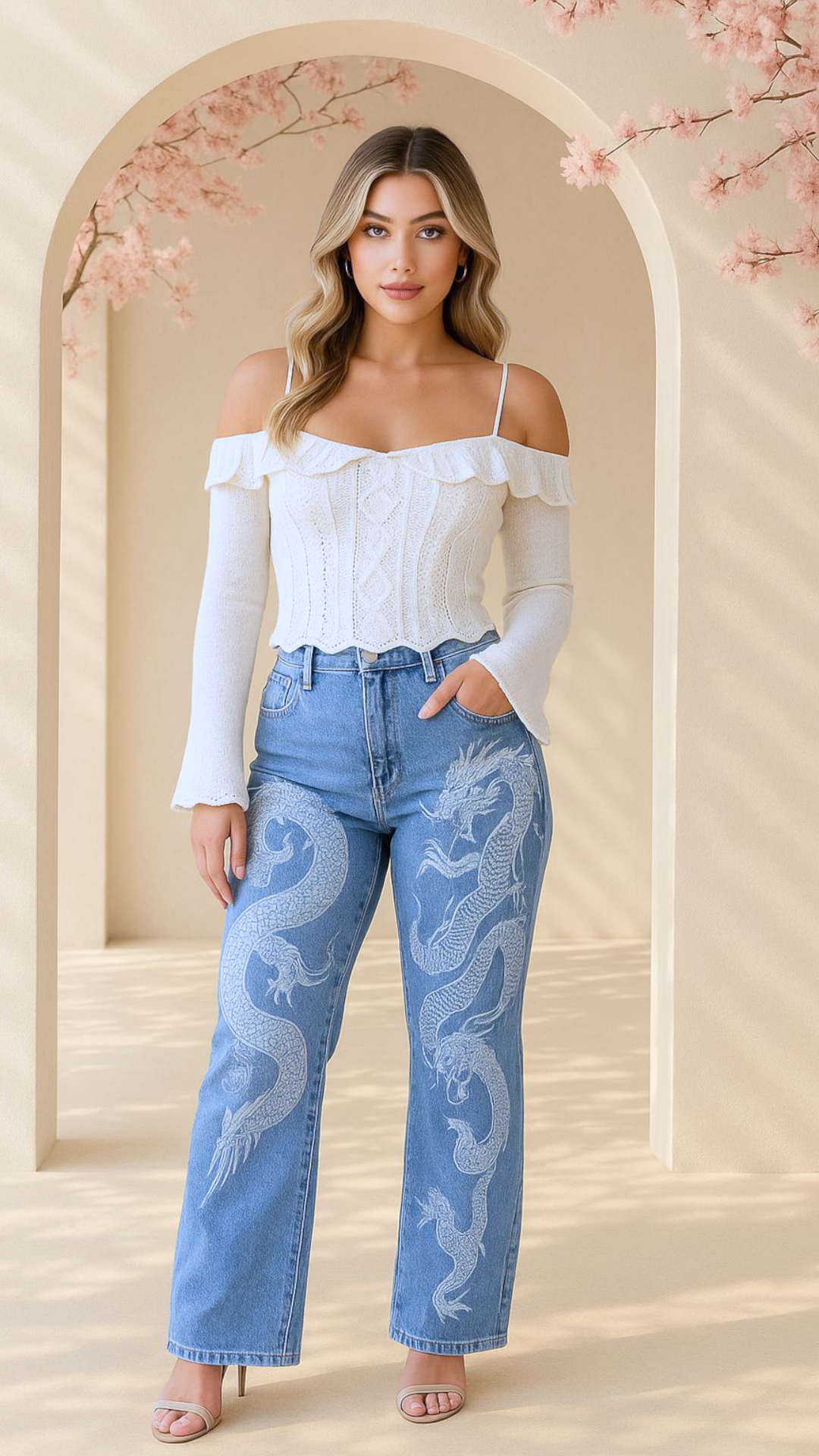 FP-005 Jean Dama *Slim Fit* Estampado