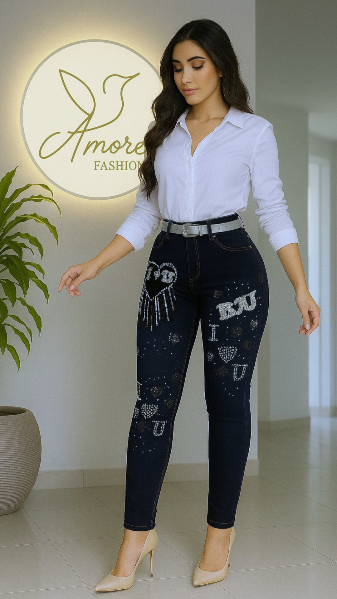 FP-004 Jean Dama *Slim Fit* Iluminaciones