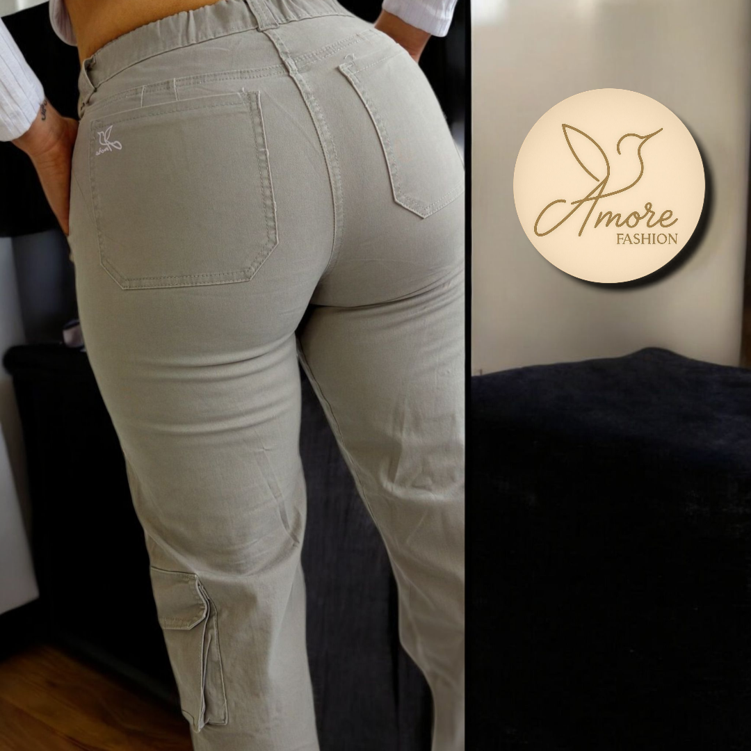 AF-062-Cargo Bolsillos Gris Claro