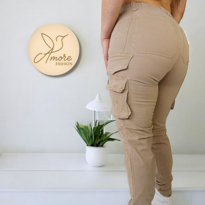 AF-063-Cargo Ajustado Beige