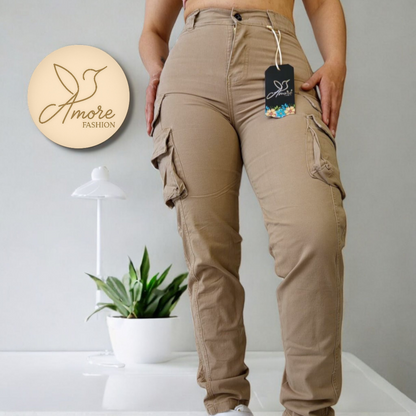 AF-063-Cargo Ajustado Beige