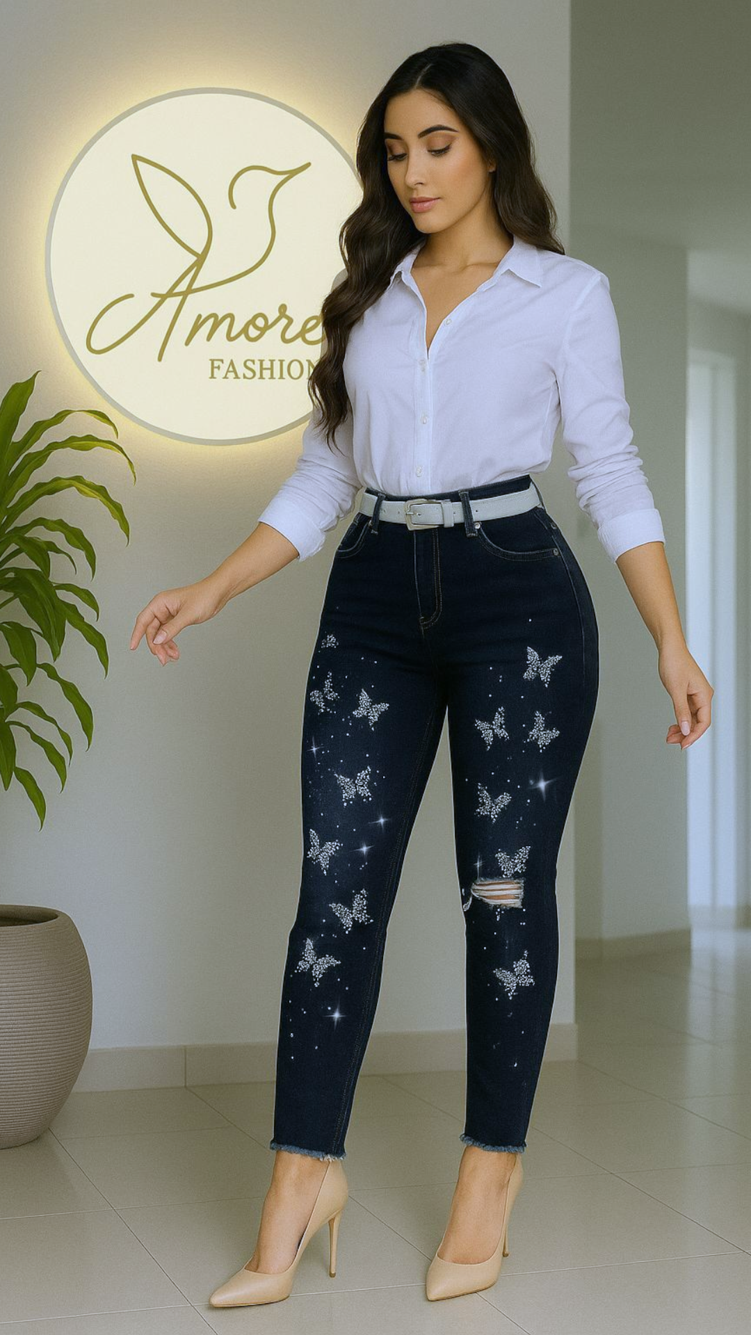 FP-004 Jean Dama *Slim Fit* Iluminaciones