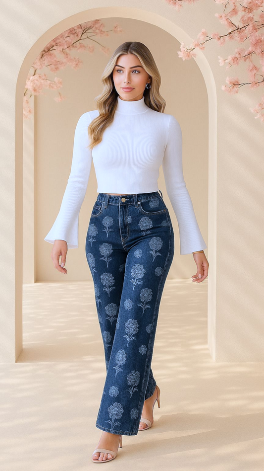 FP-005 Jean Dama *Slim Fit* Estampado